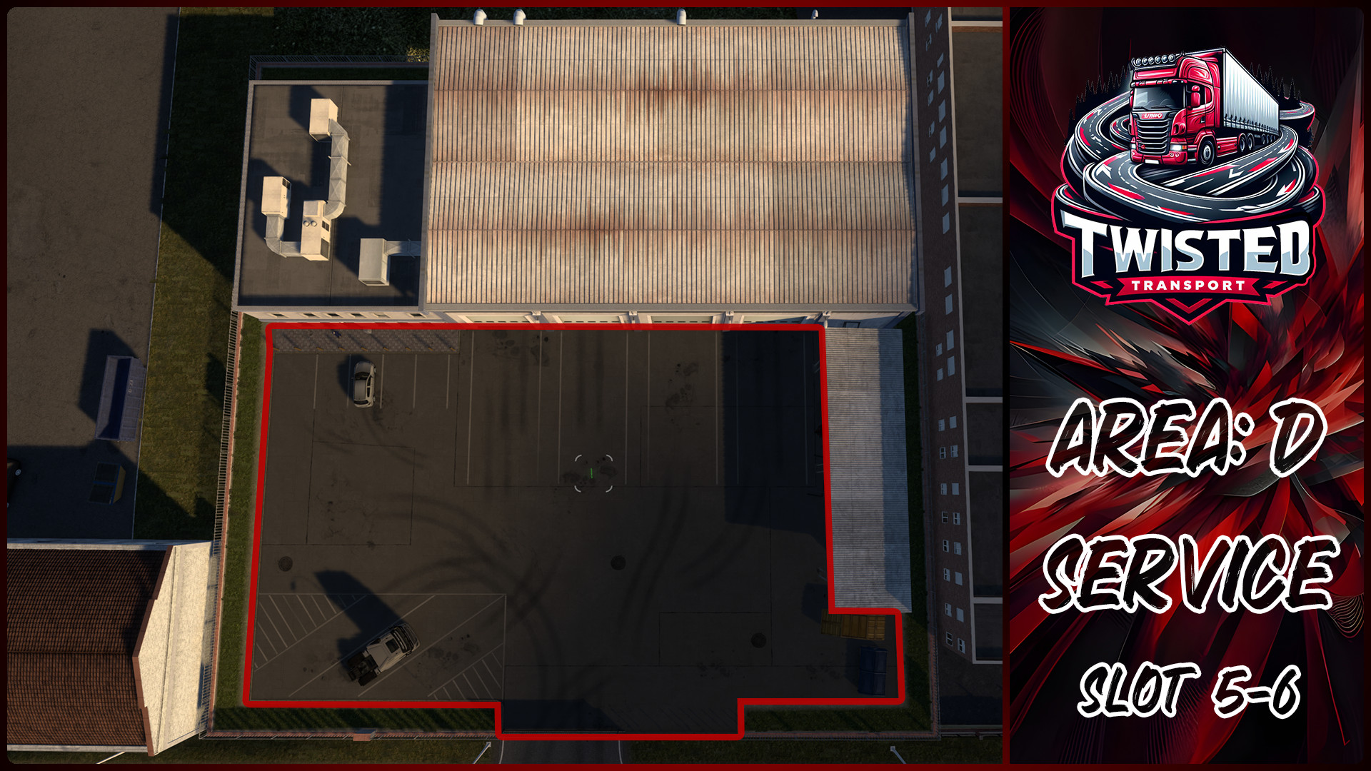 Parking layout for SERVICE