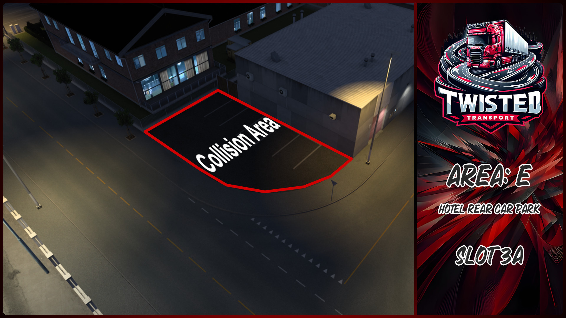 Parking layout for Hotel Rear Car Park