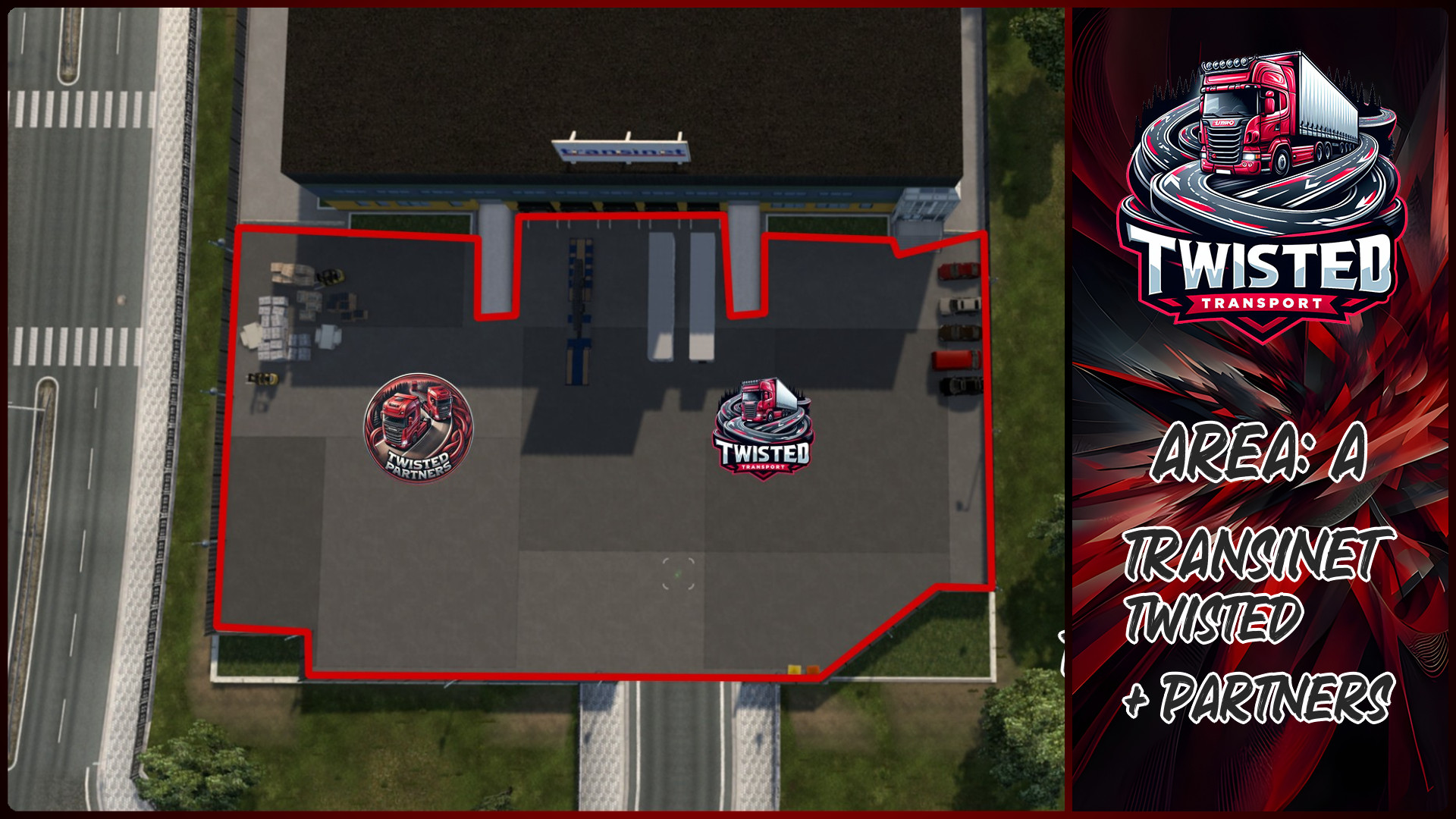Parking layout for TRANSINET