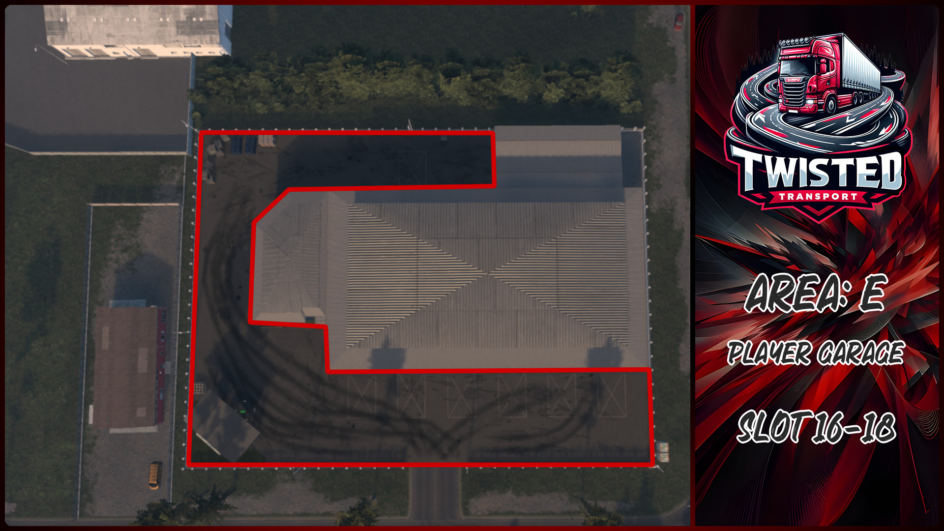 Parking layout for Player Garage
