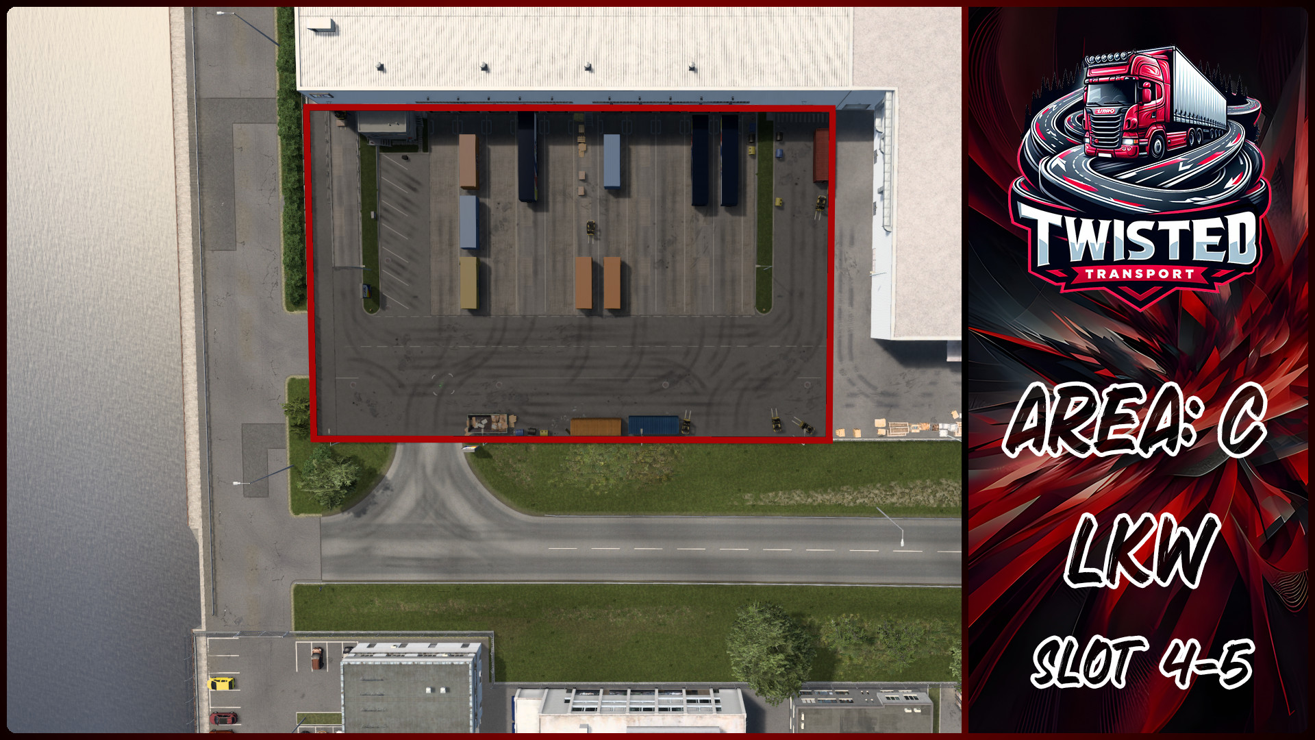Parking layout for LKW