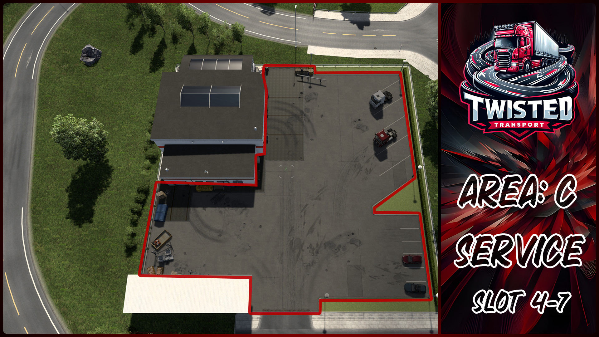 Parking layout for Service F7
