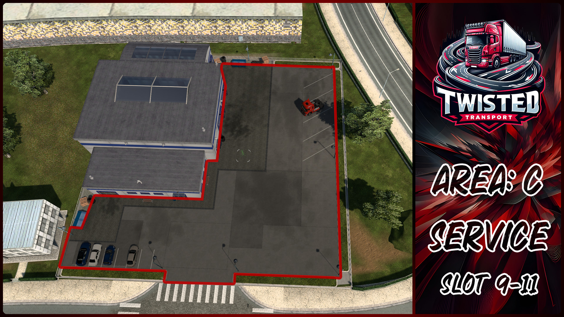 Parking layout for Service F7