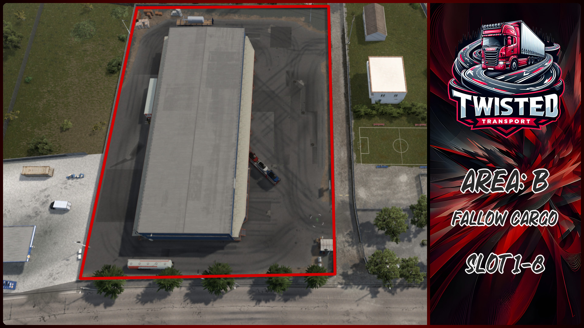 Parking layout for FALLOW CARGO