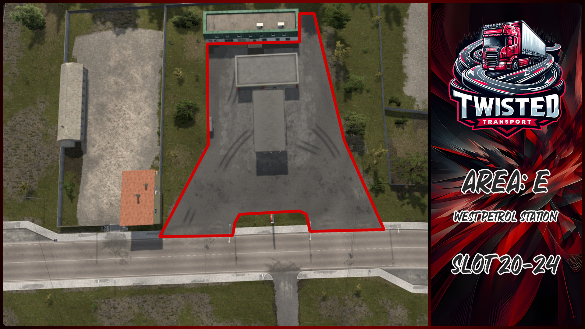 Parking layout for WEST PETROL STATION